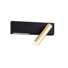 Jasper kinkiet sypialniany 1x4,5W led + 1x4,5w 3000K czarny struktura / stal mosiądzowana Argon 1050